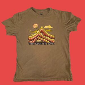 The North Face Men Medium Landscape Graphic Print Short Sleeve Cotton T-Shirt